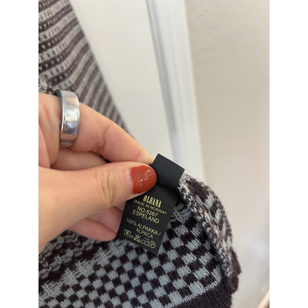 Oleana 100% Alpaca Norwegian Nordic Knit Cardigan - Women's XS - Picture 5 of 9